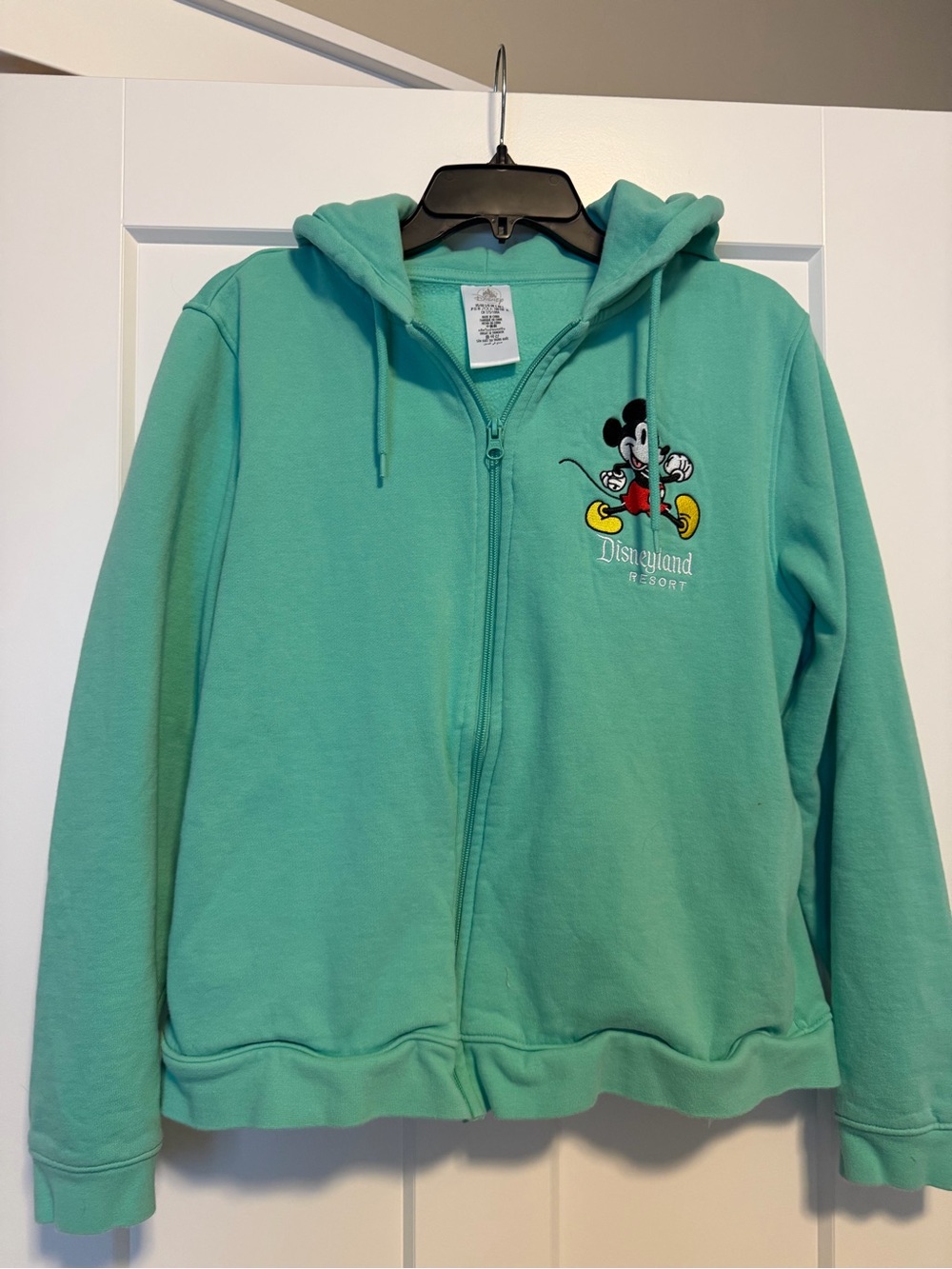 Disney Mint Green Mickey Mouse women’s Zip-Up Hoodie